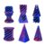 3D Printed Spiral Cylinder & Pyramid Fidget Toy, Push Pop Stress Relief Sculpture Toy, Interactive Educational Sensory Desk Toy (Silk red Blue)