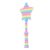 3D Printed Telescopic Tap to Pay Credit Card Holder Wand for Seamless Payments Star Shape Gradient Colors