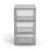 3‑Drawer Medium Plastic Storage Organization Tower, Silver Rolling Cart Organizer Unit for Bedroom, Bathroom, Dorm, Office and Household Storage