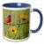 3dRose USA, Texas, Cameron County. Painted bunting 15oz Two-Tone Blue Mug