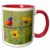 3dRose USA, Texas, Cameron County. Painted bunting 15oz Two-Tone Red Mug