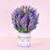 3D Up Greeting Card Purple Orchid Bouquet for Mom Wife Birthday Anniversary Mother’s Day 9.8×9.8 Inch