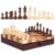 3D Wooden Chess Set with Storage Drawer – 12″ Wooden Chess Board & Pieces, Travel Chess Set with Wooden Pieces, Classic Strategy Board Game for Adults Family for Beginners & Pros