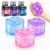 3 Fidget Toys Squishy Stress Cubes, Soft Silicone Sensory Toys for Teens and Adults, Glitter Anxiety Relief Stress Relief Toy, Quiet Desk Fidget Toy for Classroom Office