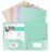 3 Hole Punched Folders with Pockets, 6 Pack Pastel Folder for 3 Ring Binder