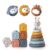 3 in 1 Baby Sensory Toys Bundle,Soft Stacking Building Blocks,Ring & Sensory Balls for Newborn to 18 Months| Soft Textured Design,Perfect for Sensory Development, Fine motor skill Toys(Family Edition)