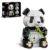 3 in 1 Panda Building Block Set for Kids Age 6+ Cute Animal Brick Alarm Clock Toy with Replace the Eyes Movable Arms and Head Compatible with Lego Creative Home Decor Gift for Adults(853PCS)