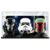3mm Dust Proof Acrylic Display Case for LEGO 75277 Star Wars Boba Fett Helmet – Crystal Clear Acrylic Box with Printed Background Design, Model Not Included
