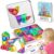 3 otters Mini Magnetic Tiles with Case, 42PCS