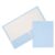 3 Pack Baby Blue Glossy Laminated Cardstock Folders, 9×12 Inch 270gsm Dual Pocket Organizer with Card Slot, Waterproof for Office Home Document Sorting