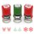 3 Pack Christmas Self Inking Stamps with Snowflake Candy Cane Red Ink Tree Green Ink Holiday Craft Imprint for Cards Gifts Envelopes