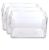 3 Pack Clear Glossy Plastic Open Front Organizer Bins, Adult Size Stackable Translucent Storage Containers With Dual Handles, Scoop Design Modular For Closet, Pantry, Sweaters And Accessories