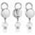 3 Pack Heavy Duty Badge Reel, FadyRaye All Metal Retractable Badge Holder