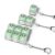 3 Pack Keyboard Fidget Toys LED Lights for Anxiety Relief( Light Green)