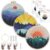 3 Pack Landscape Stamped Cross Stitch Kits for Beginners,with Hoop 8x8in