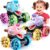 3 Pack Monster Truck Toys for Toddlers, Light Up Unicorn Toy Cars, Toy Trucks for Toddlers, Press and Go Toddler Toys with Flashing LED Wheels, Cars for Toddlers, Baby Toys for Boys Girls Gifts