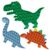 3 Pack Pop Fidget Toy Its with Alphabet, Sensory Fidget Poppers ABC Learning Toys for Kids， Silicone Dinosaur Pop Anxiety Stress Relief it Game for Classroom (Multiple Colors Dinosaur)