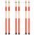 3 Pairs Red Hot Rod Drumsticks, Quiet Drum Bundles for Jazz, Folk, Small Venue Performances, Ideal for Low Volume Playing, Comfortable Grip