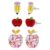 3 Pairs Teacher Appreciation Acrylic Earrings for Women, Glitter Pencil and Apple Stud Dangle Earrings Set, Educator Gift Jewelry for Women
