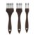 3 Pcs Acrylic Paint Brushes Set, Multi-Tooth Comb Brush with Korean Nylon Hair and Ergonomic Wooden Handle, for Watercolor Acrylic Painting, Unique Texture Art Supplies
