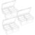 3 Pcs Bead Organizer Box, Plastic Storage Case with 6 Small Dividers, Transparent Case for Beads, Jewelry, Nails, and DIY Crafts, Portable, Easy to Use
