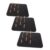 3pcs Black Felt Bulletin Board Wall Mount Square Memo Display