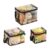 3PCs Foldable Playroom Organizers Clear PVC Bags with Handle for Puzzles Books Multiple Size Toy Storage Systems