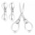 3 Pcs Folding Scissors, Portable Stainless Steel Telescopic Cutter