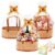 3 Pcs Gift Basket Bulk, Large Bamboo Woven Baskets for Gifts Empty Bulk with Handles, Reusable DIY Gift Basket Kit with Wrap Bags, Pull Bows and Cards for Christmas, Birthday, Registry Gifts