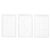 3pcs Golden Ratio Artist Viewer Acrylic Ruler Set for Drawing