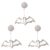 3 Pcs Halloween LED Bats, Plastic Bat Window Silhouette Lights, 9.8 x 3.9 in / 25 x 10 cm, Battery Operated Holiday Decoration, Halloween Window Lights with Suction Cups