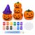 3 PCS Halloween Plaster Pumpkin Painting Kit, Unpainted Plaster Pumpkin Crafts with Paints, Brushes & Palette, DIY Halloween Tabletop Decor & Party Craft Supplies