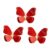 3Pcs Magnetic Chip Clips, Butterfly Shaped Bag Clips for Food Kitchen Clips(red)