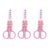 3Pcs Pink Multi-Purpose Mini Scissors Portable Functional, Stainless Steel Detail Craft Hand for Art Crafts Projects Scissors