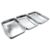 3 Pcs Stainless Steel Breading Trays Set, 17.7 x 8.6 in Food Prep Trays for Coating, Marinating, BBQ, Baking and Food Seasoning, Mirror Polished Dredging Pans for Kitchen Use