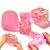 3Pcs Taba Squishy Fidget Toys, Clear Jelly Gummy Bear & Bubble Cube Stress Balls, Satisfying Squeeze Sensory Toy for Kids Adults Anxiety Relief, Goodie Bag Fillers Classroom Prizes (3Pcs-Pink)