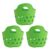 3pcs Toddler Fruit Basket Felt Fruit Toy Basket Multifunctional Innovative Pretend Food Playset Basket for Children