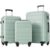 3‑Piece ABS Hardside Luggage Set Nestable Suitcase 20″/24″/28″ Green 2