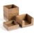 3 Piece Acacia Wood Desk Organizer Set with Pen, Sticky Note and Clip Trays