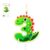 3rd Birthday Dinosaur Birthday Candles for Cake, Dinosaur Shaped Number 3 Candles Cake Topper for Dinosaur Party Supplies