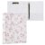 3 Ring Binder 1.5 Inch D Rings with Clipbaord Binders Delicate Light Pink Floral Office Supplies Cover