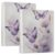 3 Ring Binders Purple Butterfly Floral 1.5 Inch Round Ring Binders with Pockets Decorative Clipboard Binder Holds 200 Sheets View Binder for Home School Office,2 Pack