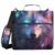 3 Ring Zipper Binder with Shoulder Strap, Wolf Galaxy Multi Pockets File Folder Bag for School Office Supplies, Holds 500 Sheets