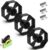 3 Sets Tape Dispenser Replacement Core Set with 3 Blades – 1″ and 3″ Plastic Tape Dispenser Roll Insert, Black Desktop Tape Dispenser Core Replacement Spare Parts Kit for Office, School, Shop