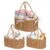 3 Set Wicker Diaper Caddy Organizer,Paper Rope Storage Baskets Nursery Bin
