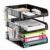 3 Tier Acrylic Desk Organizer Paper Tray with Pegboard & Pen Holder, Black