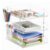 3 Tier Acrylic Desk Organizer Paper Tray with Pegboard & Pen Holder, Clear