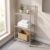 3 Tier Bathroom Storage Shelf Rack Standing Metal Organizer Satin Nickel