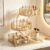 3 Tier Makeup Organizer for Vanity, Large Bathroom Countertop Organizers, Bathroom Counter Shelf Skincare Holder Perfume Tray Cosmetic Display (Gold)