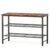 3‑Tier Metal Shoe Rack with Wooden Top, Sturdy Shoe Organizer for Entryway, Bedroom, Closet, 29.0″ x 11.4″ x 18.4″, Rustic Brown